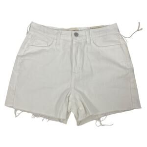 Universal Thread High Rise Cotton Boyfriend Shorts White Size 0